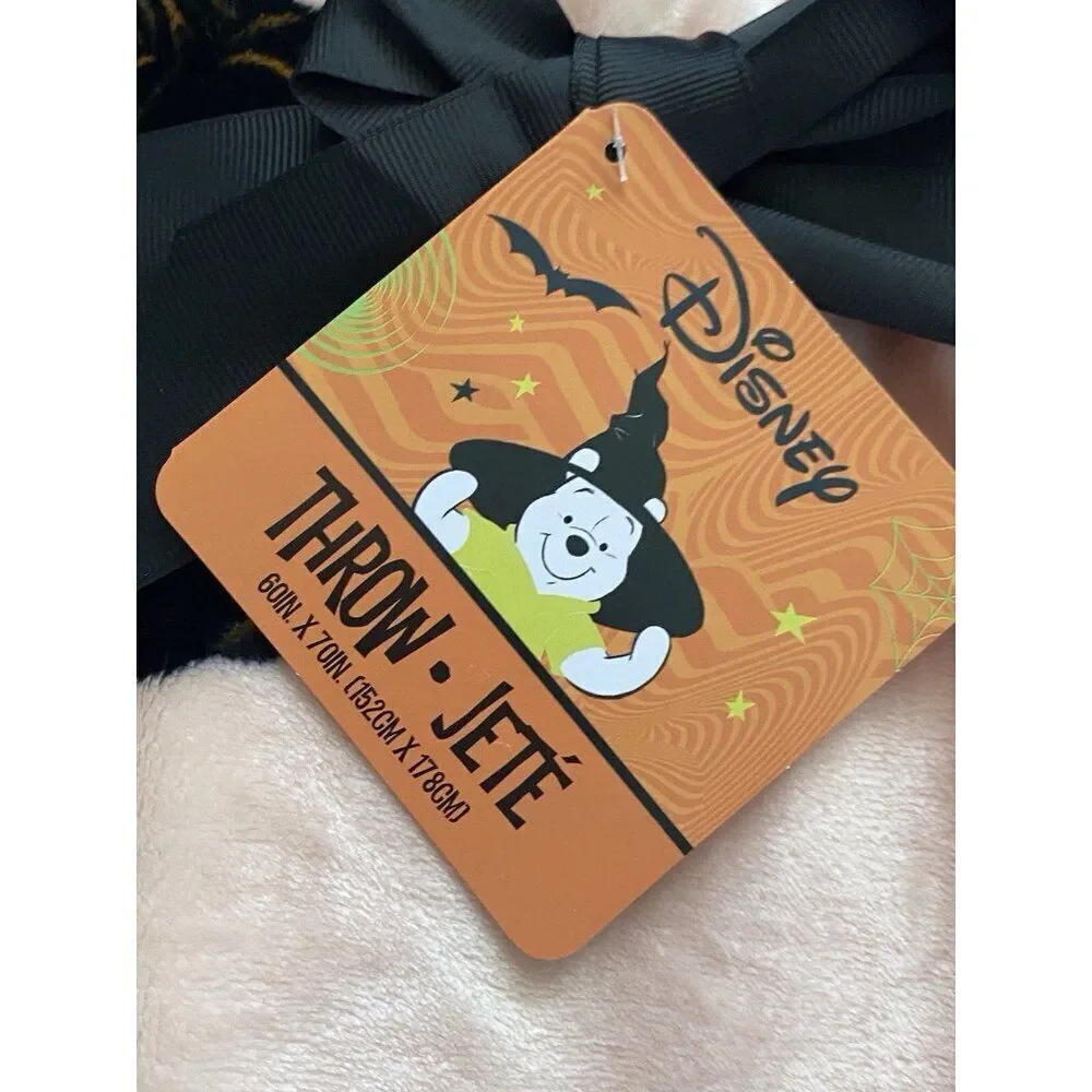 Disney Winnie The Pooh Tigger Piglet Halloween Pink Throw Blanket 60”‎ X 70” NEW